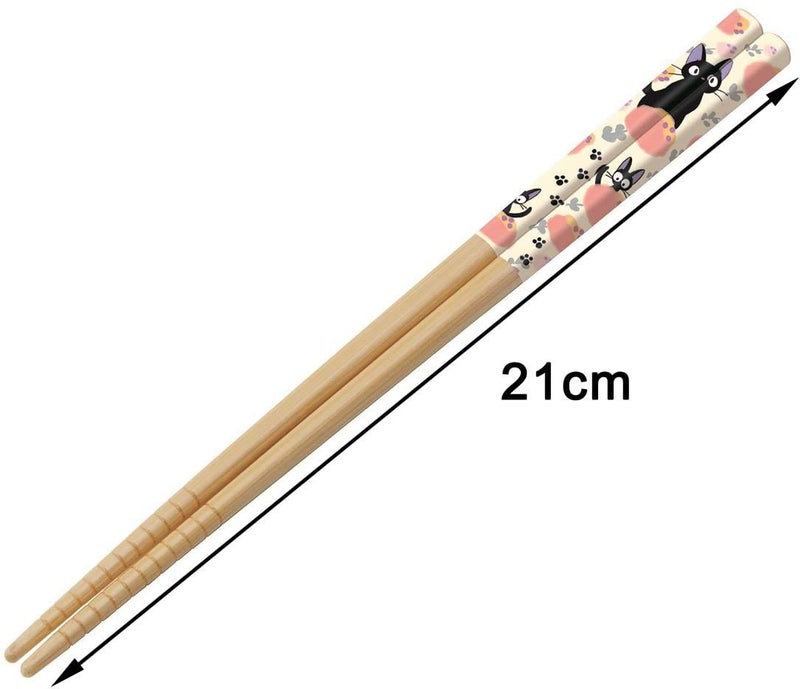 Skater Kiki's Delivery Service Bamboo Chopstick -Anti-Slip Grip for Ease of Use - Authentic Japanese Design - Lightweight, Durable and Convenient - Footprints - Image 3